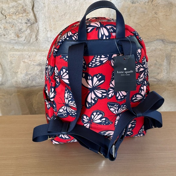 Kate Spade Butterfly Medium Chelsea Nylon Backpack&wallet NWT Authentic - Picture 5 of 15
